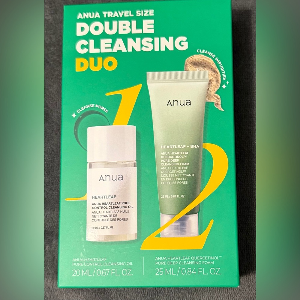 Anua Travel Size Double Cleansing Duo - new/unopened; K-Beauty All-Star!